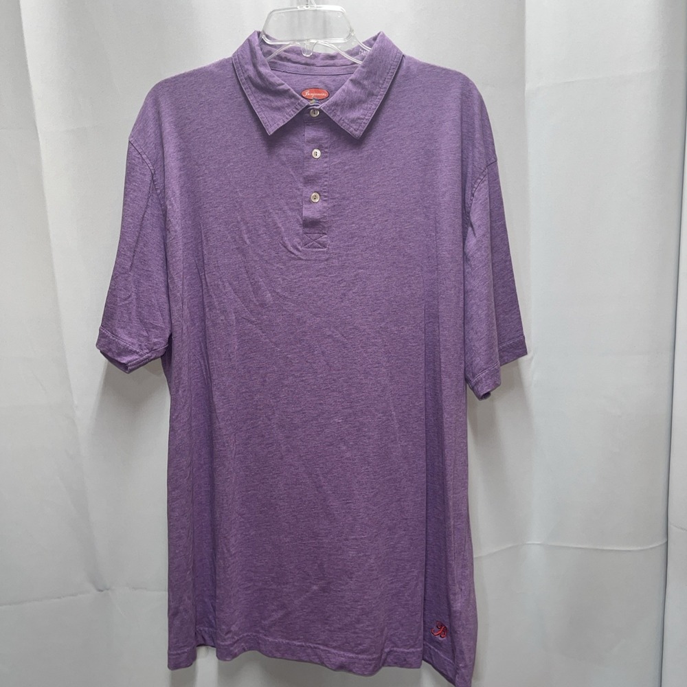Mens Purple Benjamins Short Sleeve XL Polo Shirt  Buttons‎ Excellent